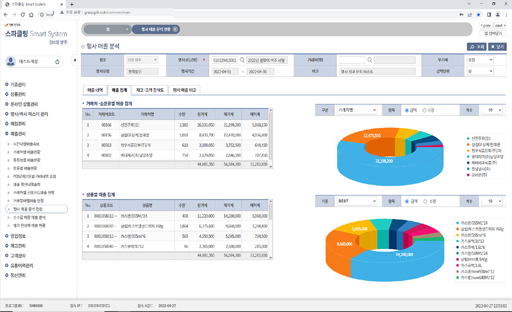 유통POS 마트POS 매출분석